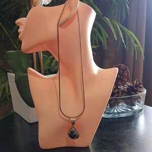 925 Sterling Silver Pendant Necklace 24 grams